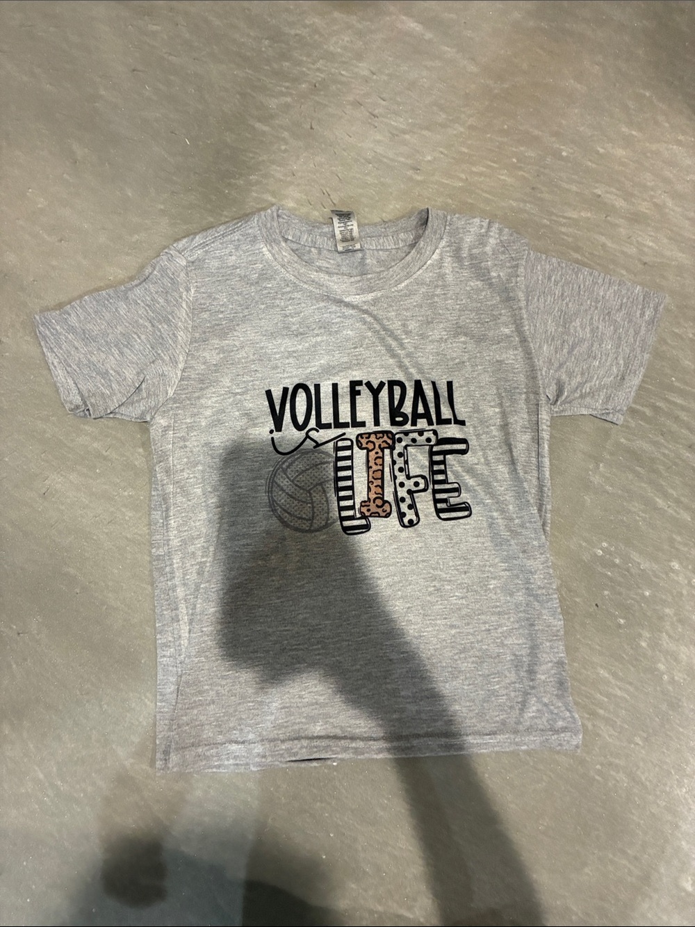 Kids Gray Volleyball Life Tee